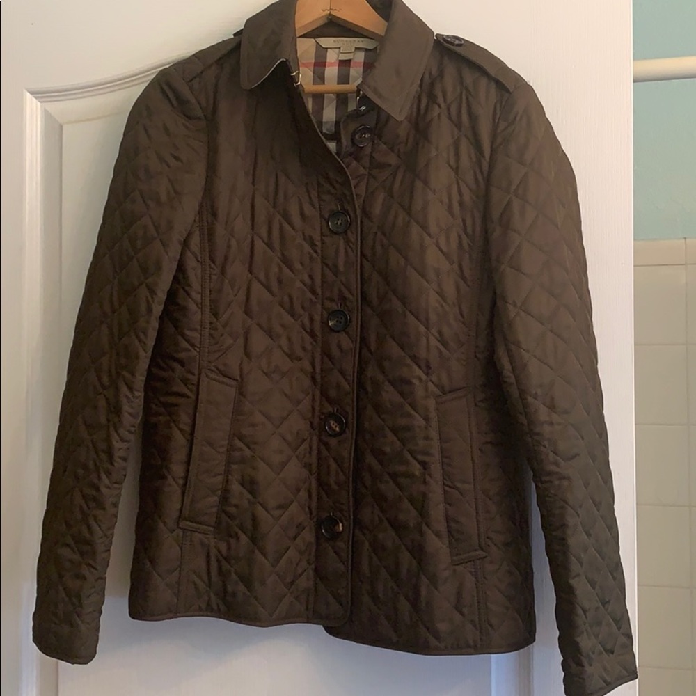 Olive Green Burberry Jacket Size M